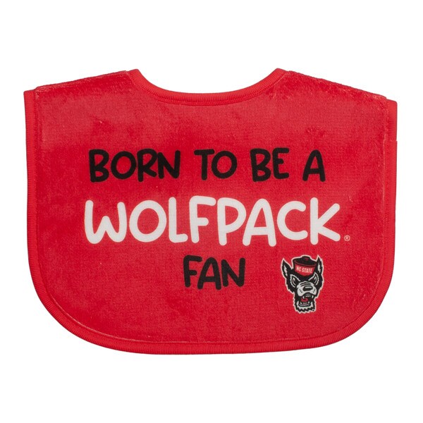 Baby Bib Born to Be a Wolfpack Fan